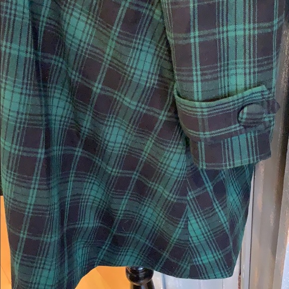 Chicwish green plaid swing jacket with large bow - Picture 6 of 15